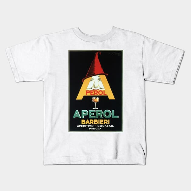 APEROL BARBIERI APERITIVO Cocktail Vintage Italian Liqueur Advertisement Kids T-Shirt by vintageposters